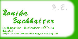 monika buchhalter business card